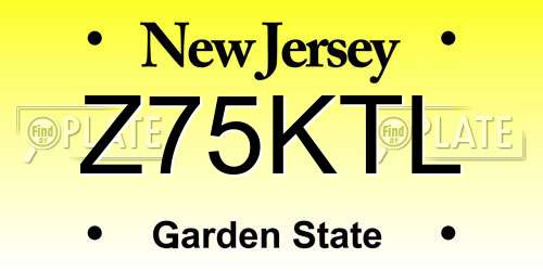 Z75KTL New Jersey License Plate