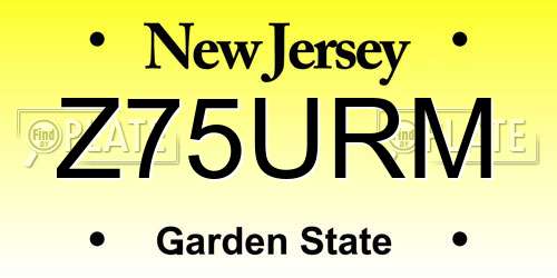 Z75URM New Jersey License Plate