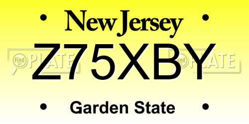 Z75XBY New Jersey License Plate