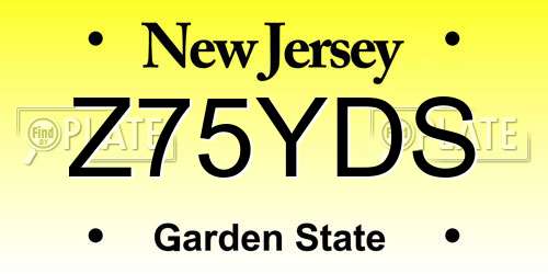 Z75YDS New Jersey License Plate