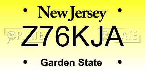 Z76KJA New Jersey License Plate