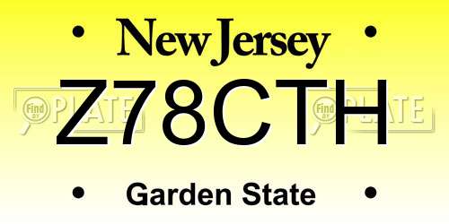 Z78CTH New Jersey License Plate