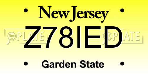 Z78IED New Jersey License Plate