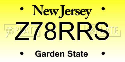 Z78RRS New Jersey License Plate
