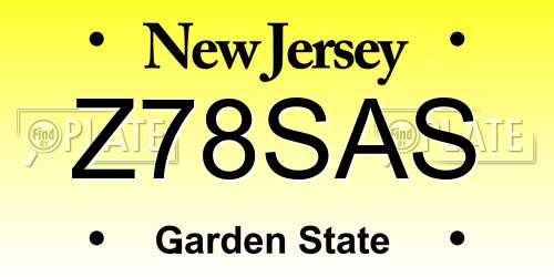 Z78SAS New Jersey License Plate