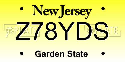 Z78YDS New Jersey License Plate