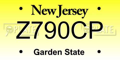 Z790CP New Jersey License Plate