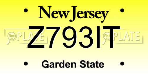 Z793IT New Jersey License Plate