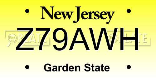 Z79AWH New Jersey License Plate