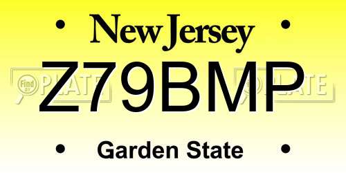 Z79BMP New Jersey License Plate