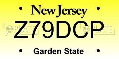 Z79DCP New Jersey License Plate