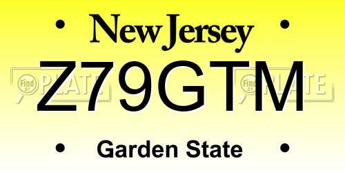 Z79GTM New Jersey License Plate