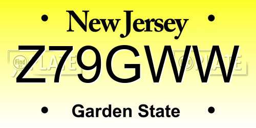 Z79GWW New Jersey License Plate
