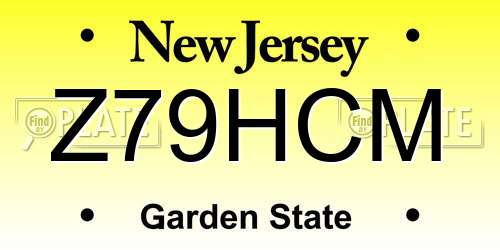 Z79HCM New Jersey License Plate