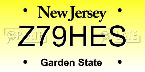 Z79HES New Jersey License Plate