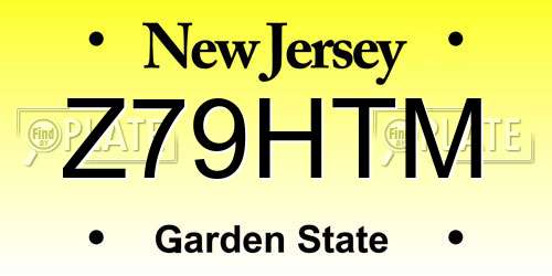 Z79HTM New Jersey License Plate