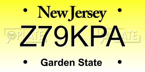 Z79KPA New Jersey License Plate