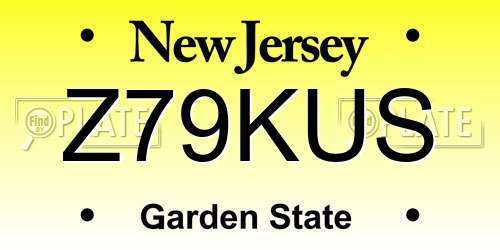 Z79KUS New Jersey License Plate