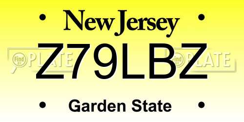 Z79LBZ New Jersey License Plate