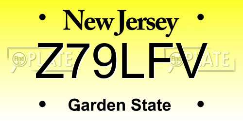 Z79LFV New Jersey License Plate