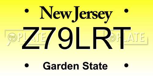 Z79LRT New Jersey License Plate