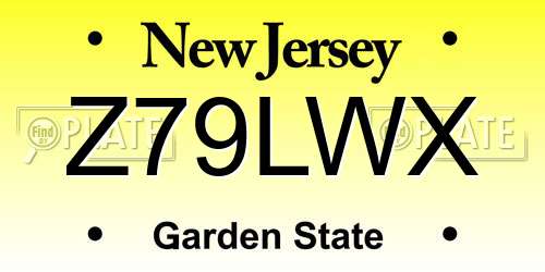 Z79LWX New Jersey License Plate
