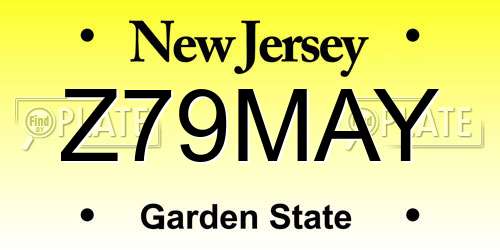 Z79MAY New Jersey License Plate