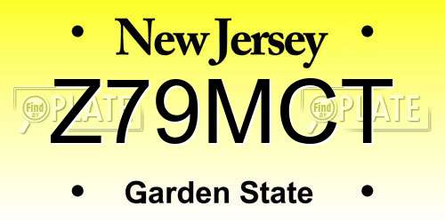 Z79MCT New Jersey License Plate