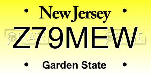 Z79MEW New Jersey License Plate