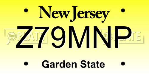 Z79MNP New Jersey License Plate