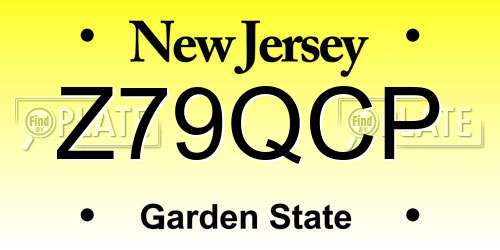 Z79QCP New Jersey License Plate
