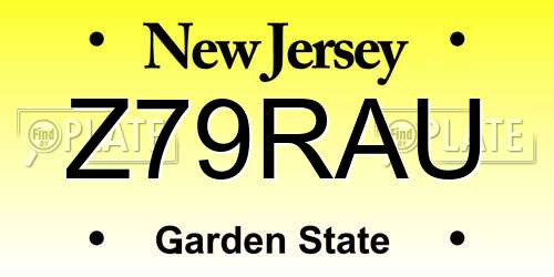 Z79RAU New Jersey License Plate