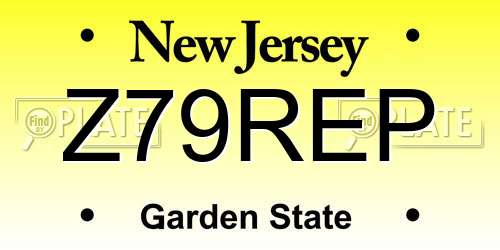 Z79REP New Jersey License Plate