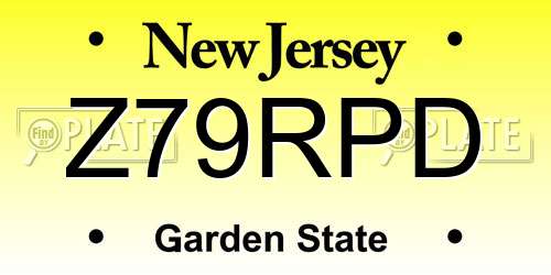 Z79RPD New Jersey License Plate
