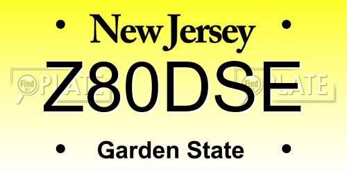 Z80DSE New Jersey License Plate