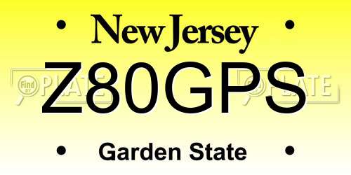 Z80GPS New Jersey License Plate
