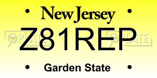 Z81REP New Jersey License Plate