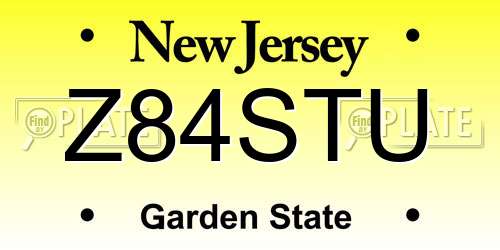 Z84STU New Jersey License Plate