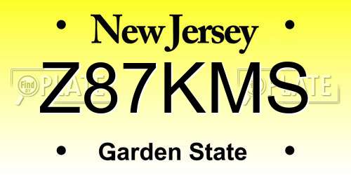 Z87KMS New Jersey License Plate