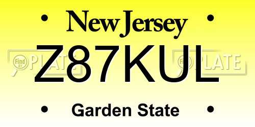 Z87KUL New Jersey License Plate
