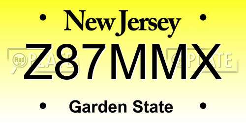 Z87MMX New Jersey License Plate