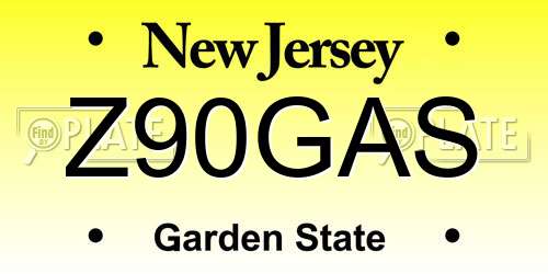 Z90GAS New Jersey License Plate