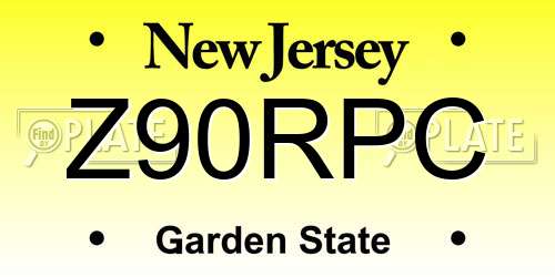 Z90RPC New Jersey License Plate