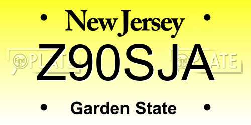 Z90SJA New Jersey License Plate