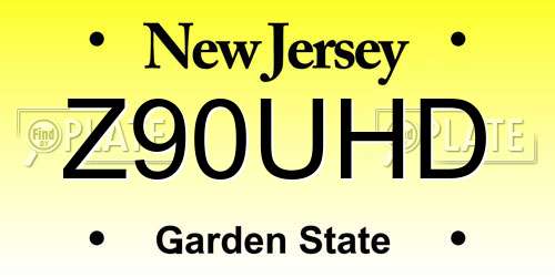 Z90UHD New Jersey License Plate