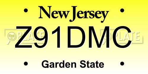 Z91DMC New Jersey License Plate