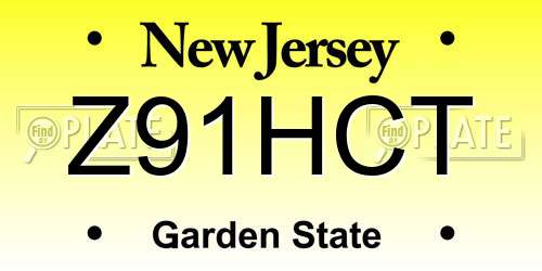 Z91HCT New Jersey License Plate