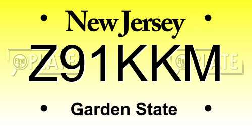 Z91KKM New Jersey License Plate