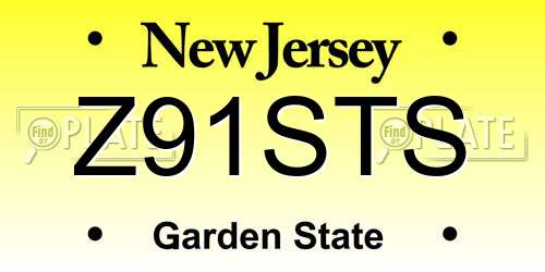 Z91STS New Jersey License Plate