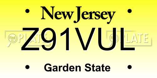 Z91VUL New Jersey License Plate